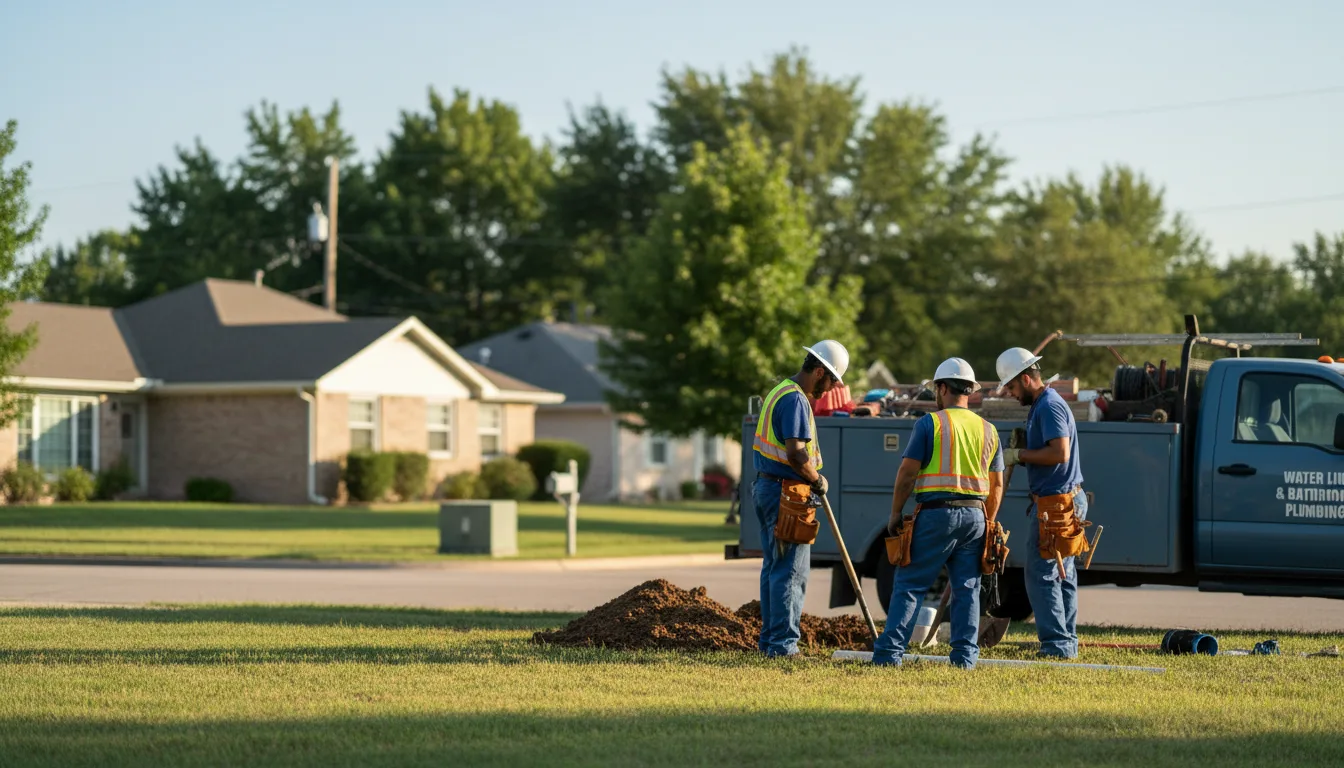 Residential water line and bathroom plumbing service in Saucier, MS